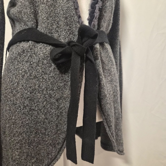 Banana Republic Gray Tulle Whimsigoth Cottagecore Horror Protag Babydoll Cardi M - Picture 8 of 13